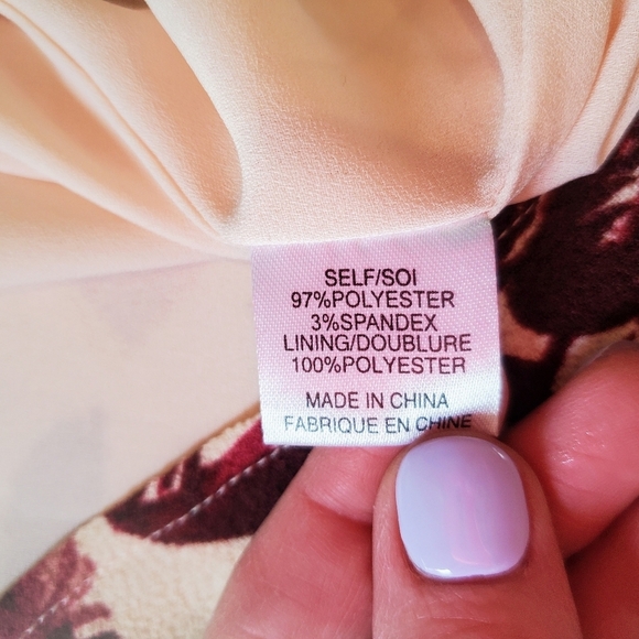 Charles Henry‎ Cream Floral Patterned Bell Sleeve Cut Out Mini Dress Sz SP NWOT - Picture 10 of 16